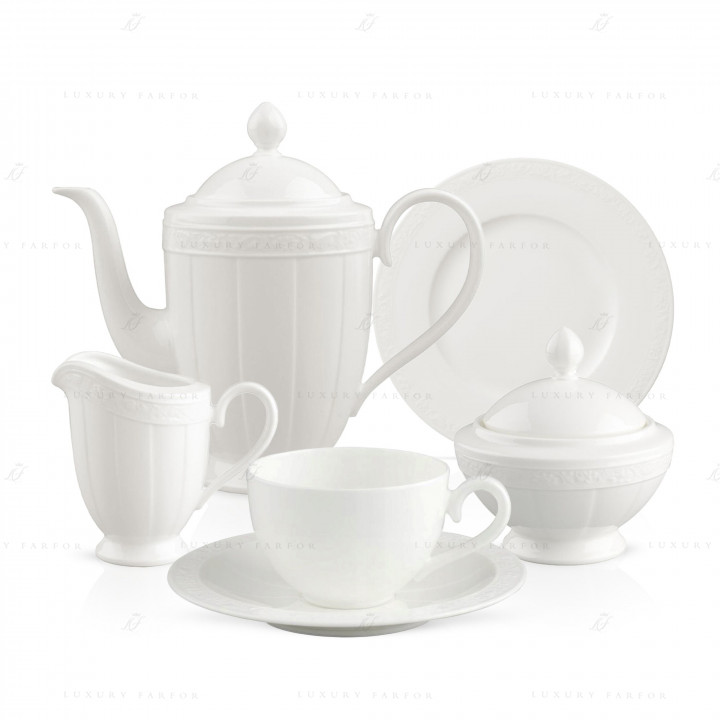 Кофейный сервиз на 6 персон коллекции White Pearl бренда Villeroy & Boch