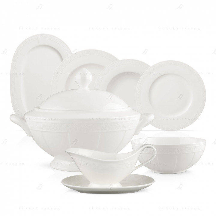 Столовый сервиз на 6 персон коллекции White Pearl бренда Villeroy & Boch