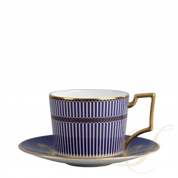 Чашка чайная с блюдцем 220мл коллекции Anthemion Blue бренда Wedgwood