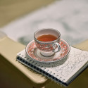 Чашка чайная с блюдцем 174мл коллекции Florentine Salmon бренда Wedgwood