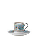 Чашка эспрессо с блюдцем 80мл коллекции Florentine Turquoise бренда Wedgwood