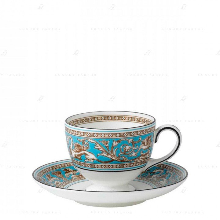 Блюдце для чайной чашке коллекции Florentine Turquoise бренда Wedgwood