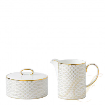 Сахарница и молочник коллекции Gio Gold бренда Wedgwood