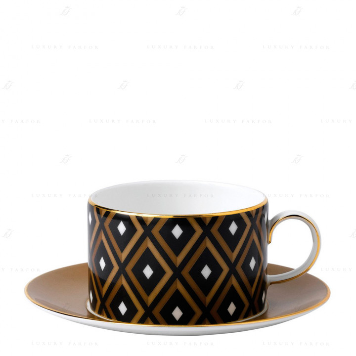 Чашка чайная с блюдцем 180мл коллекции Gio Gold бренда Wedgwood