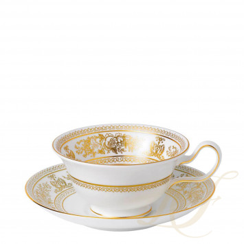 Чашка чайная с блюдцем 200мл коллекции Gold Columbia бренда Wedgwood