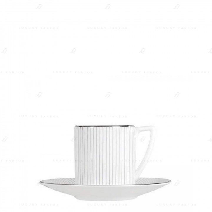 Чашка эспрессо с блюдцем 80мл коллекции Jasper Conran - Pin Stripe бренда Wedgwood
