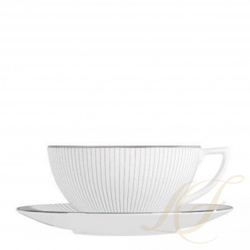 Чашка чайная с блюдцем 230мл коллекции Jasper Conran - Pin Stripe бренда Wedgwood