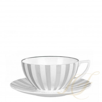 Чашка чайная с блюдцем 230мл коллекции Jasper Conran - Platinum бренда Wedgwood