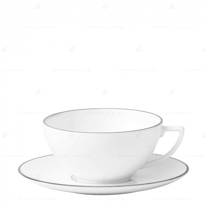 Чашка чайная с блюдцем 230мл коллекции Jasper Conran - Platinum бренда Wedgwood