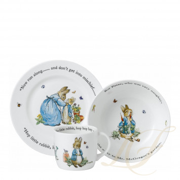 Набор из 3 предметов коллекции Peter Rabbit бренда Wedgwood