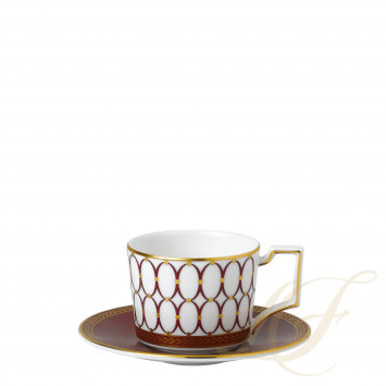 Чашка эспрессо с блюдцем 70мл коллекции Renaissance Red бренда Wedgwood