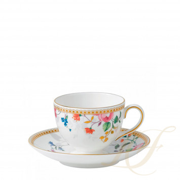 Чашка чайная с блюдцем 200мл коллекции Rose Gold бренда Wedgwood