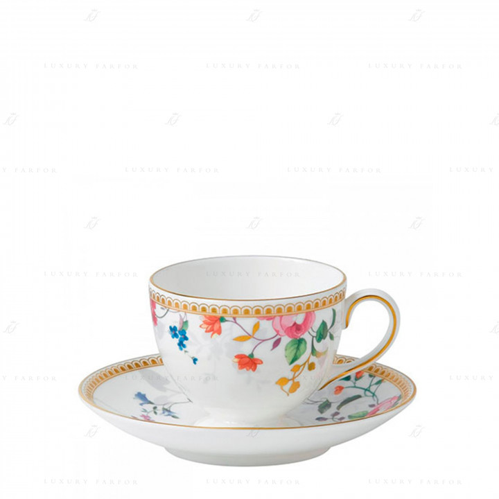 Чашка чайная с блюдцем 200мл коллекции Rose Gold бренда Wedgwood