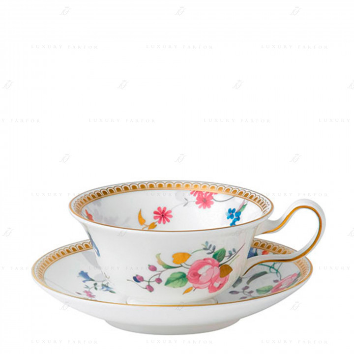 Чашка чайная с блюдцем 200мл коллекции Rose Gold бренда Wedgwood