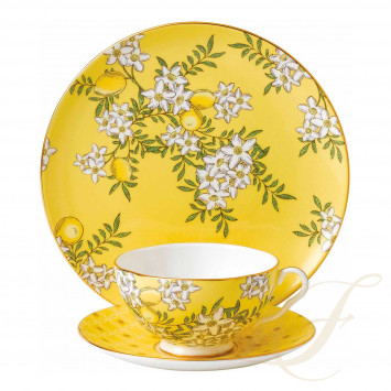 Тарелка закусочная 21см и чашка чайная с блюдцем коллекции Tea Garden 
