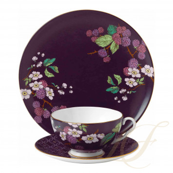 Тарелка закусочная 21см и чашка чайная с блюдцем коллекции Tea Garden 
