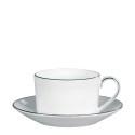 Чашка чайная с блюдцем 150мл коллекции Vera Wang - Blanc Sur Blanc бренда Wedgwood