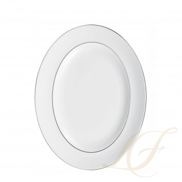 Блюдо овальное 39см коллекции Vera Wang - Blanc Sur Blanc бренда Wedgwood
