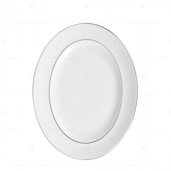 Блюдо овальное 39см коллекции Vera Wang - Blanc Sur Blanc бренда Wedgwood