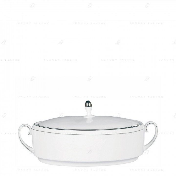 Рагушница 1400мл коллекции Vera Wang - Blanc Sur Blanc бренда Wedgwood