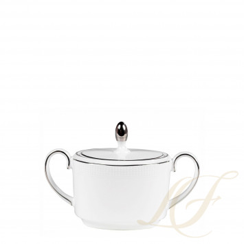 Сахарница 10см коллекции Vera Wang - Blanc Sur Blanc бренда Wedgwood