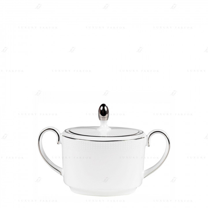 Сахарница 10см коллекции Vera Wang - Blanc Sur Blanc бренда Wedgwood