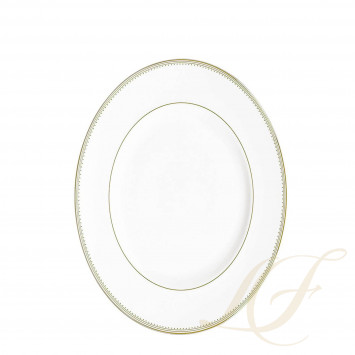 Блюдо овальное 35см коллекции Vera Wang - Golden Grosgrain бренда Wedgwood