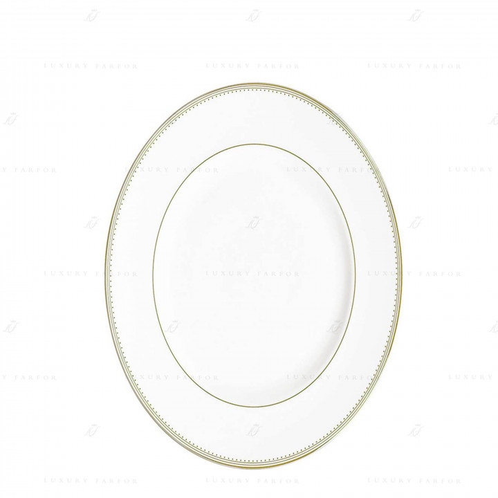 Блюдо овальное 35см коллекции Vera Wang - Golden Grosgrain бренда Wedgwood