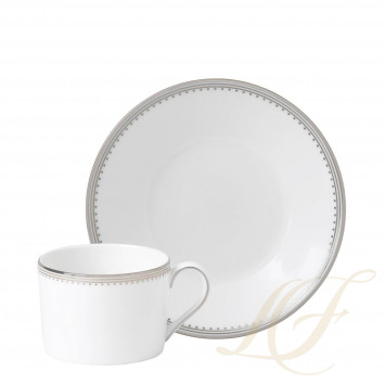 Чашка чайная с блюдцем 150мл коллекции Vera Wang - Grosgrain бренда Wedgwood