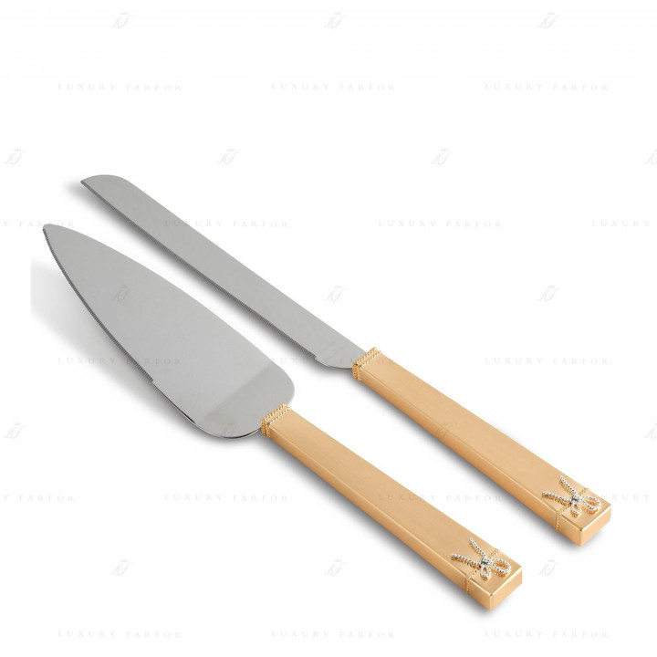 Нож для пирожных и лопатка для торта коллекции Vera Wang - Love Knots бренда Wedgwood