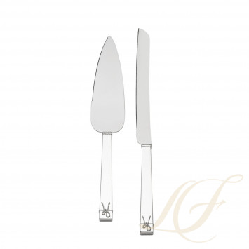 Нож для пирожных и лопатка для торта 42см коллекции Vera Wang - Love Knots бренда Wedgwood