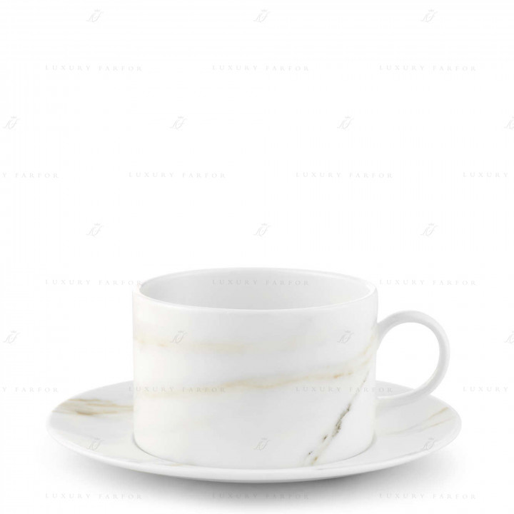 Чашка чайная с блюдцем коллекции Vera Wang - Venato Imperial бренда Wedgwood