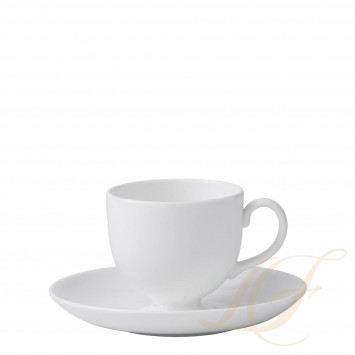 Чашка чайная с блюдцем 150мл коллекции Wedgwood White бренда Wedgwood