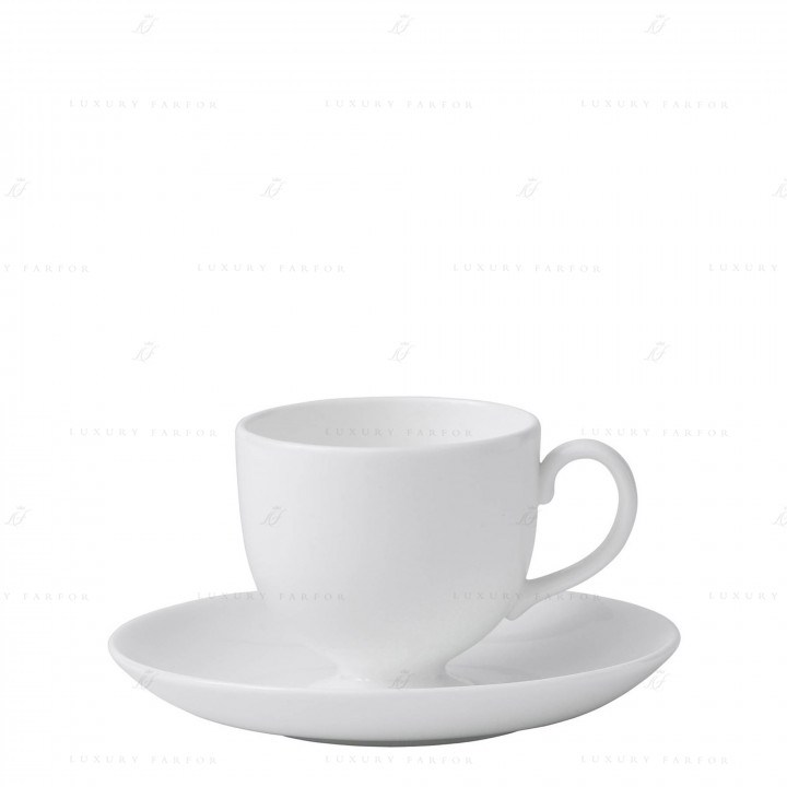 Чашка чайная с блюдцем 150мл коллекции Wedgwood White бренда Wedgwood