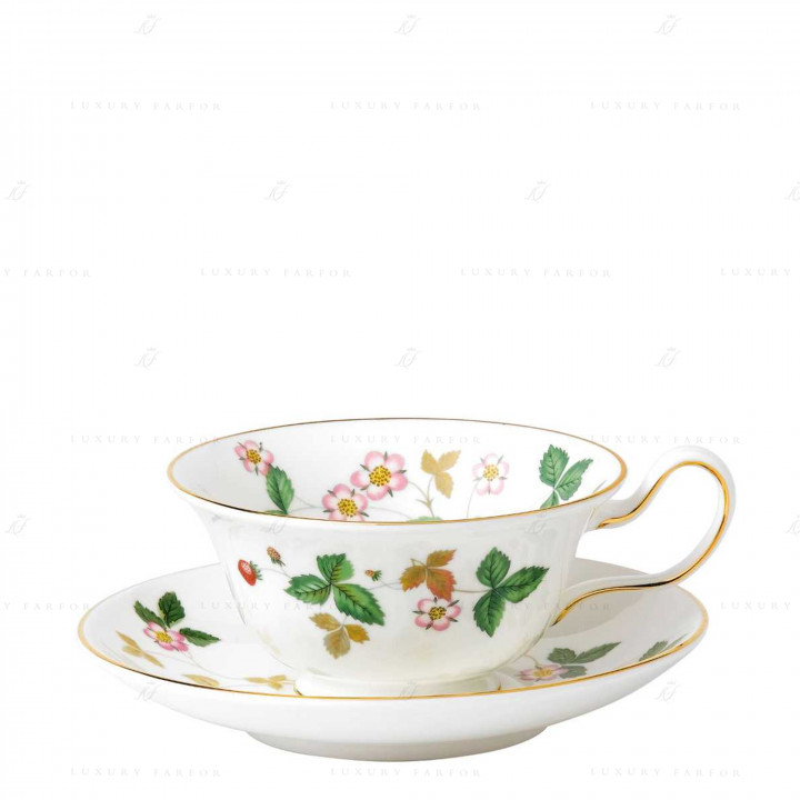 Чашка чайная с блюдцем 150мл коллекции Wild Strawberry бренда Wedgwood
