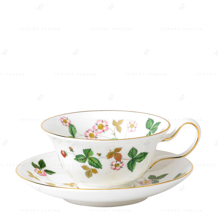 Чашка чайная с блюдцем 150мл коллекции Wild Strawberry бренда Wedgwood