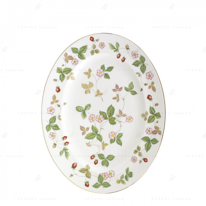 Блюдо овальное 35см коллекции Wild Strawberry бренда Wedgwood